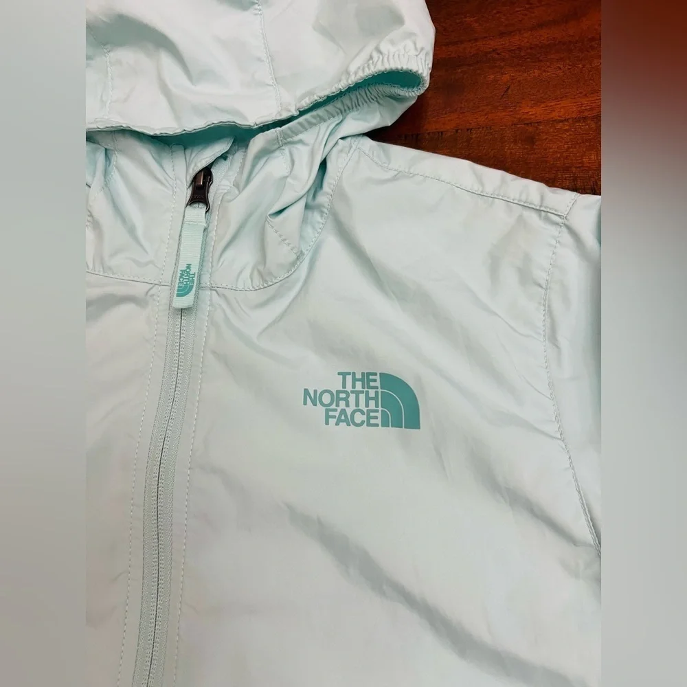 The North Face WindWall Mint Green Hooded Jacket Youth Large 14/16